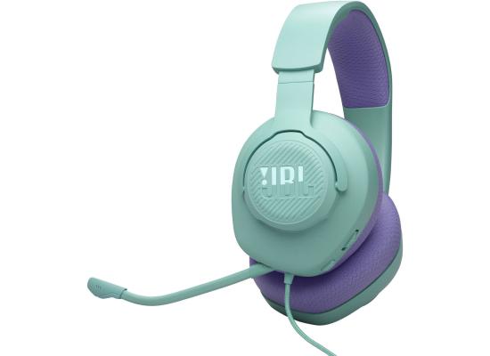 JBL Quantum 100M2 Wired Gaming Headphones, 40mm Dynamic Drivers, Detachable Boom, Directional Microphone Pick-Up Pattern, Fabric-Covered Memory Foam Ear Cushions, 1.2m Cable, Blue
